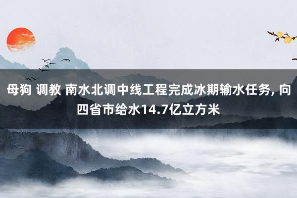 母狗 调教 南水北调中线工程完成冰期输水任务， 向四省市给水14.7亿立方米