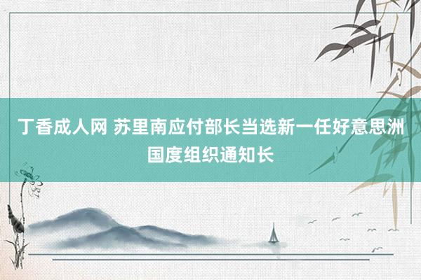 丁香成人网 苏里南应付部长当选新一任好意思洲国度组织通知长