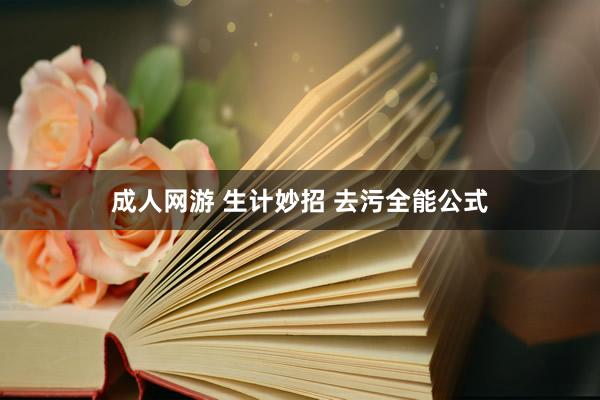 成人网游 生计妙招 去污全能公式
